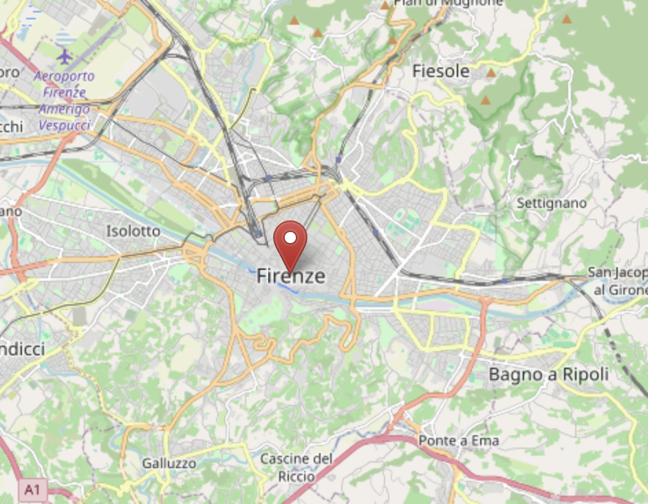 Posizione indicativa dello studio legale a Firenze